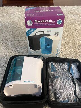 NasalFresh MD Powered Nasal Irrigation System New Open Box Bundle